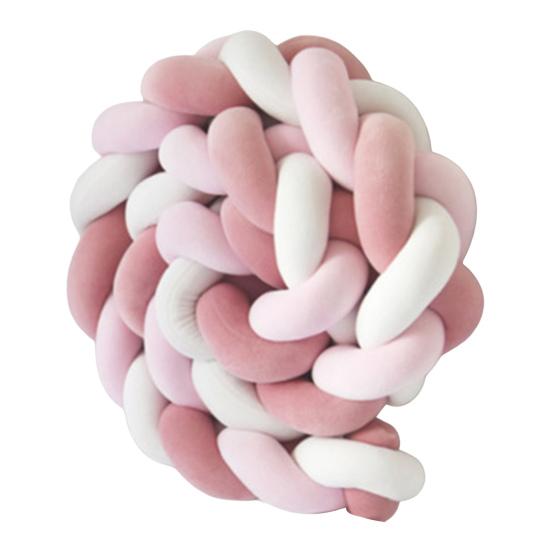 Шар для вязания крючком, забор для кровати, длина 2 м, плетеный шар для вязания крючком, сенсорная игрушка для малышей, бархатная ткань, полипропиленовый хлопок, наполнитель, подушка для шеи, декоративная подушка