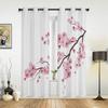 Pink Flowers Orchid Branches Curtains for Bedroom Living Room Drapes Kitchen Children's Room Window Curtain Modern Home Decor