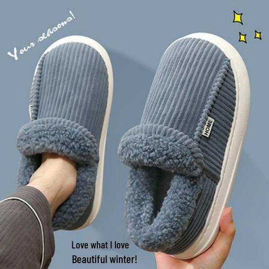 Capybara Women's Winter Cotton Slippers - Cute Cartoon Fluffy Heel, Parent-Child Warm Shoes for Kids & Men.