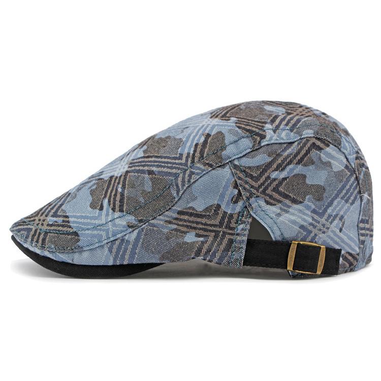 Women's Cap British Vintage Print Camouflage Beret Men