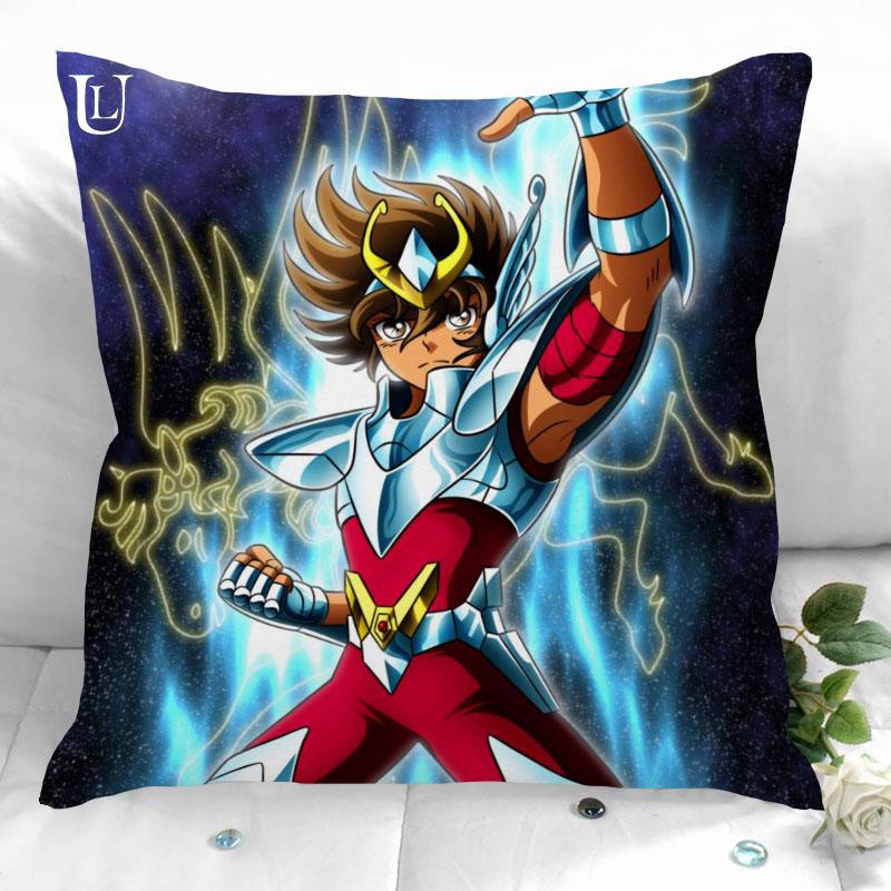 Новые наволочки Saint Seiya на заказ, квадратные наволочки с принтом, декоративные наволочки для дома на молнии 35x35 см, 40x40 см(Одна сторона)