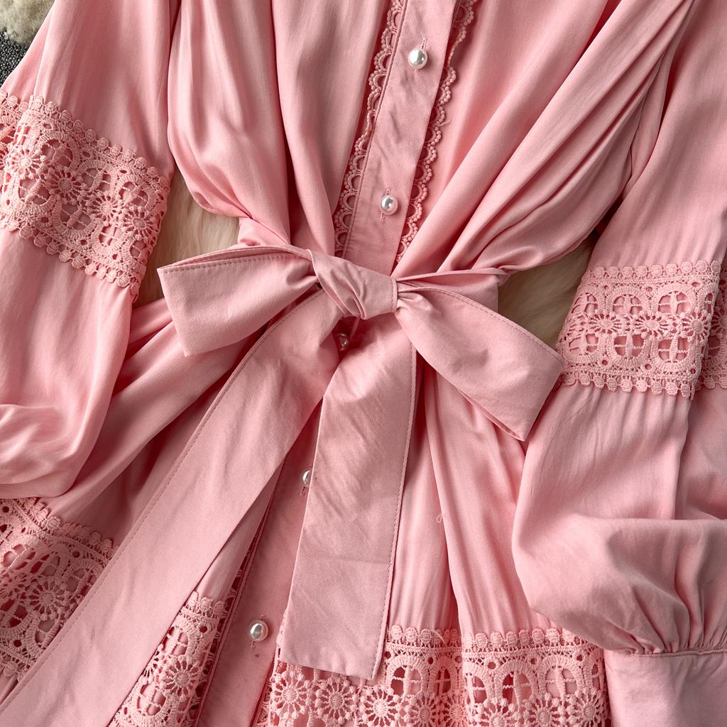 Роскошные вечерние кружевные длинные платья для подиума, женское однобортное однобортное однобортное лоскутное бандажное платье с рукавами-фонариками