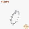 Tancise Classic 925 Sterling Silver Zircon Ring Ladies Jewelry Wedding Promise Party Gift