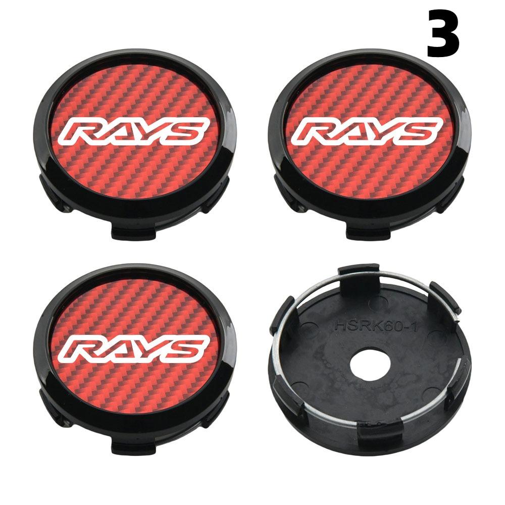 1Set/4PCS OD 60MM / ID 56MM Rim Caps RAYS VOLK VR Logo Wheel Center Cap Wheel Cover Hub caps Sport Car Tire Accessories