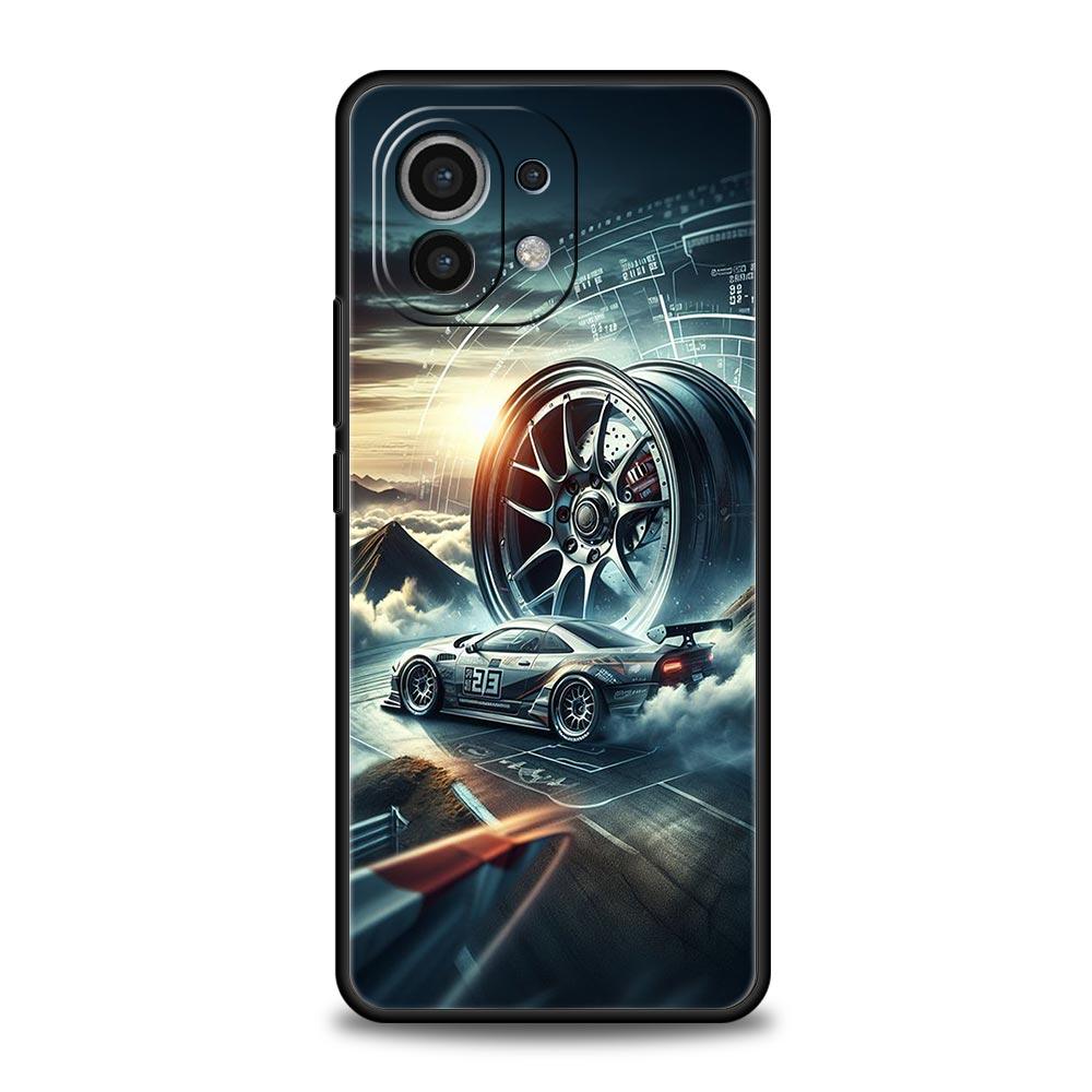 Sports Car Drift Phone Case Cover for Xiaomi Mi 17 Pro Max 15 14 13 12 11 Ultra 15T 14T 13T 12T 11T Pro Lite Soft TPU Shell Bags