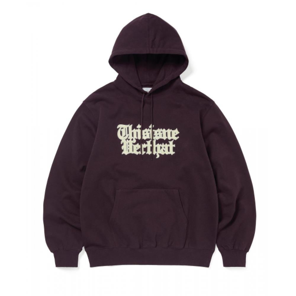 Thisisneverthat Old English Logo Hoodie Wine