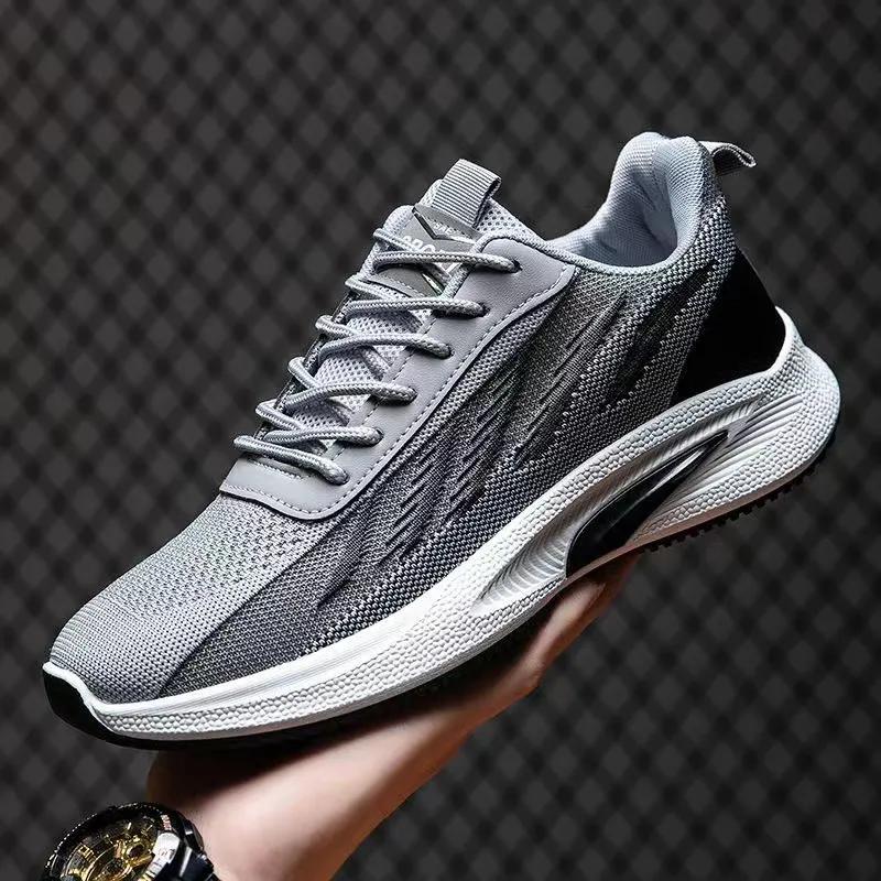 WTEMPO Большие размеры, легкие, на шнуровке, спортивные мужские кроссовки, дышащие, универсальные, нескользящие, износостойкие, повседневные кроссовки