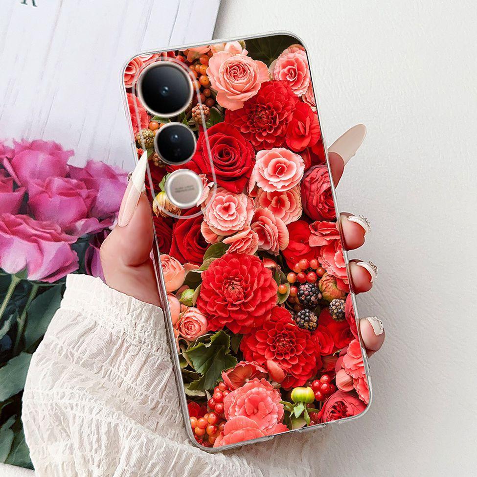 For Vivo V50 Lite 5G Case Cover Cute Cat Luxury Fashion Flowers Funny Cool Painted Back Cover For Vivo V50Lite 5G Phone Case
