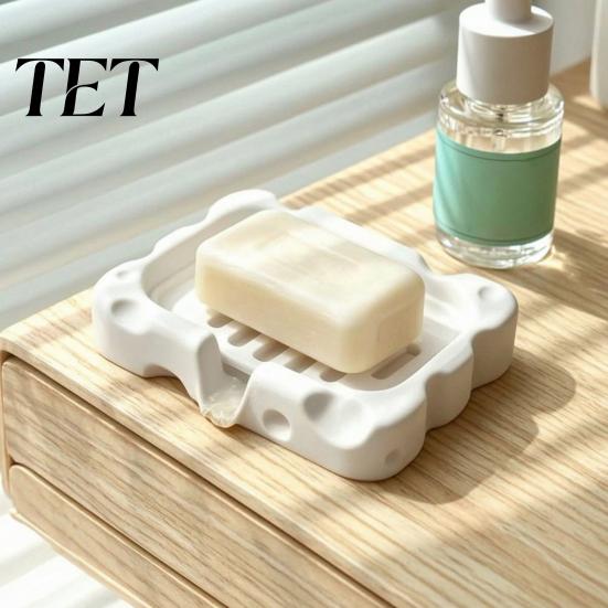 Soap Holder for Bathroom Cheese Shaped Box, 3D Printed Draining Holder, Creative Storage Shower Tray Family Hotel Sink Non Slip