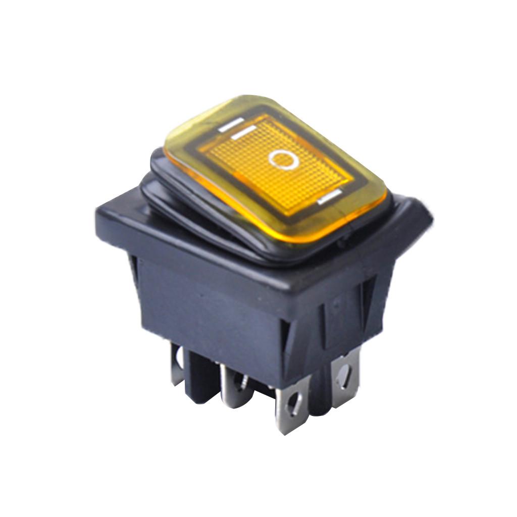 3-позиционный светодиодный 6-контактный автомобильный ВКЛ-ВЫКЛ-ВКЛ DPDT Водонепроницаемый 15А 12В переменного тока