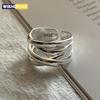 Кольца из стерлингового серебра 925 пробы, открытые, для женщин и мужчин, модные, парные, ручной работы, с неровными линиями, для вечеринок, ювелирные изделия, гипоаллергенные, подарок