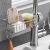1 Pcs Kitchen Stainless Steel Sink Drain Rack Sponge Storage Faucet Bracket Soap Drain Towel Rack XYZ