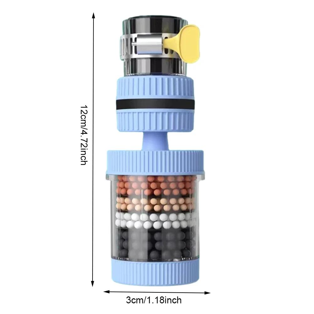 6 слоев очиститель воды для крана Универсальный фильтр для крана Защита от брызг Вращение на 360 градусов Экономия воды Аэратор для дома Кухни Ванной комнаты