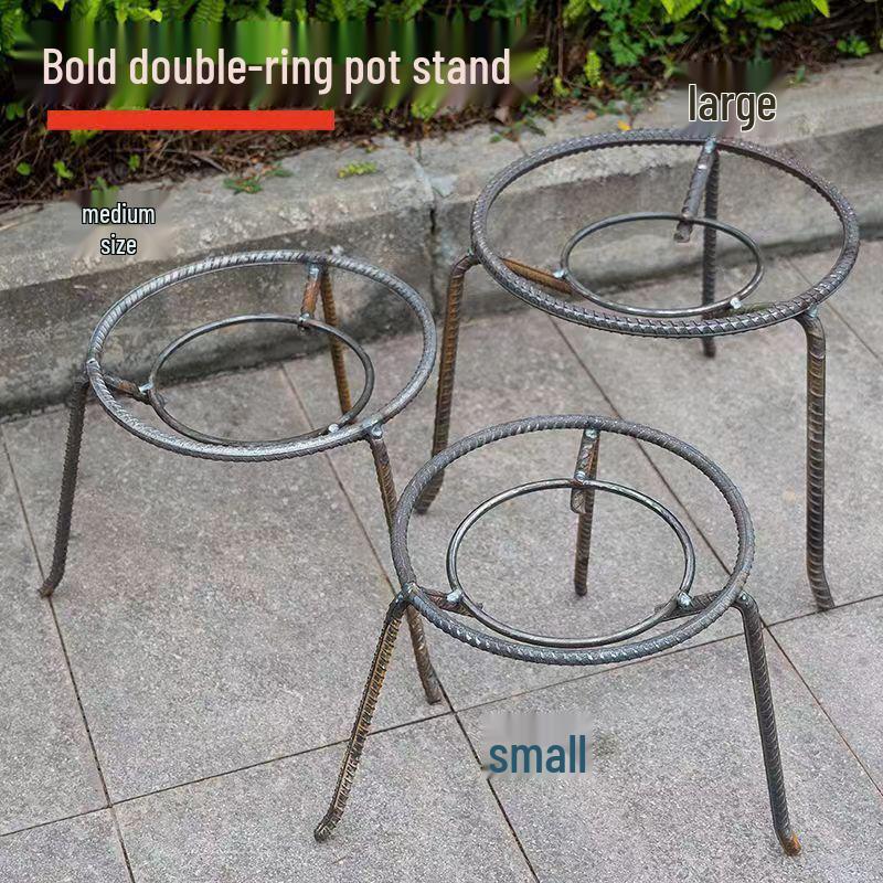 Съемная подставка для котелка для дров для улицы - Деревенский железный треножник для костра и печи