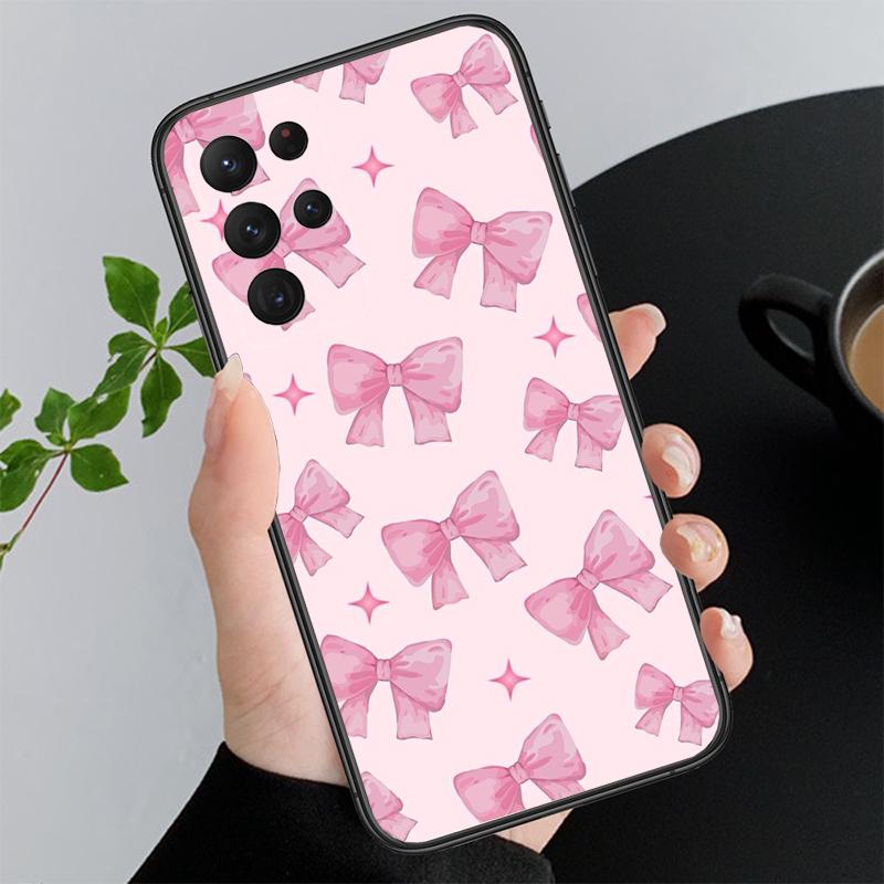 Розовый галстук-бабочка Чехол для телефона для Samsung Galaxy A55 A16 A56 A36 A23 A35 A15 A53 A54 A33 A34 A25 A05S A52 A52S A14 A13 A71