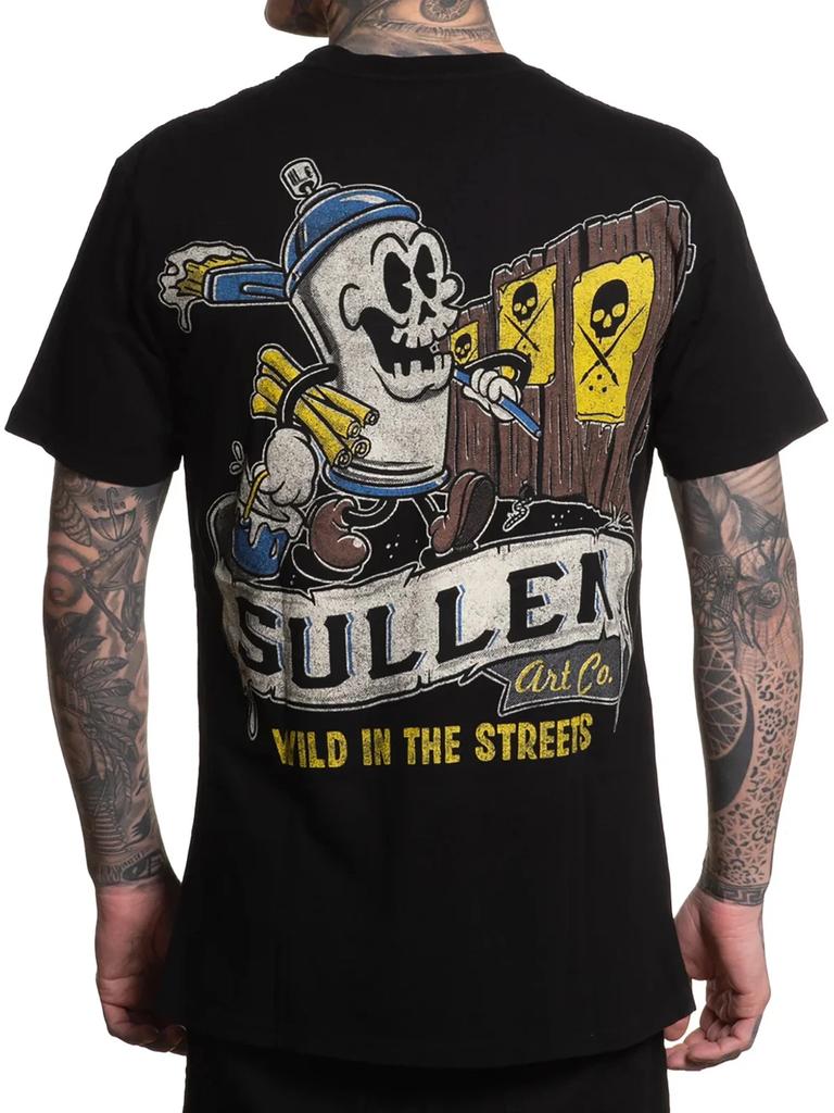 Sullen Men's Wild in the Streets Short Sleeve Premium T-shirt Tops Tees Unisex Tattoo Style Tee