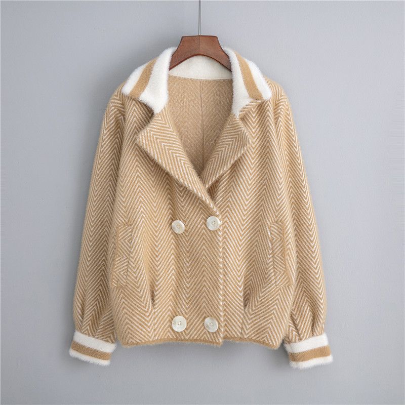 Новое осеннее бархатное пальто из искусственной норки, женское короткое сетчатое красное супер огненное пальто, маленький кардиган, женский толстый свободный