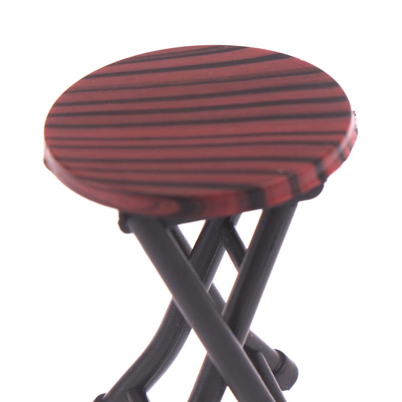 1:12 Dollhouse Mini Furniture Folding Table And Chair Set With 4 Stool Models