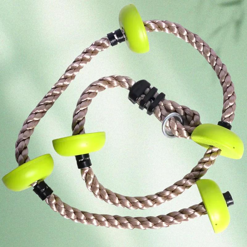 Kids Active Play Toys Climbing Rope with Swing Disc Plastic Outdoor/Indoor Playground Equipment & Fun Fitness Props for Kids