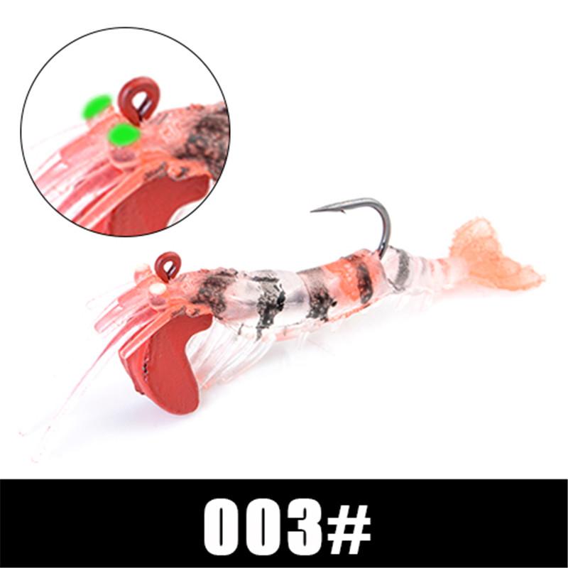 FTK Светящаяся искусственная силиконовая приманка для креветок, имитация мягких креветок с крючком, карповый рокер, рыболовные снасти/приманка/морские аксессуары