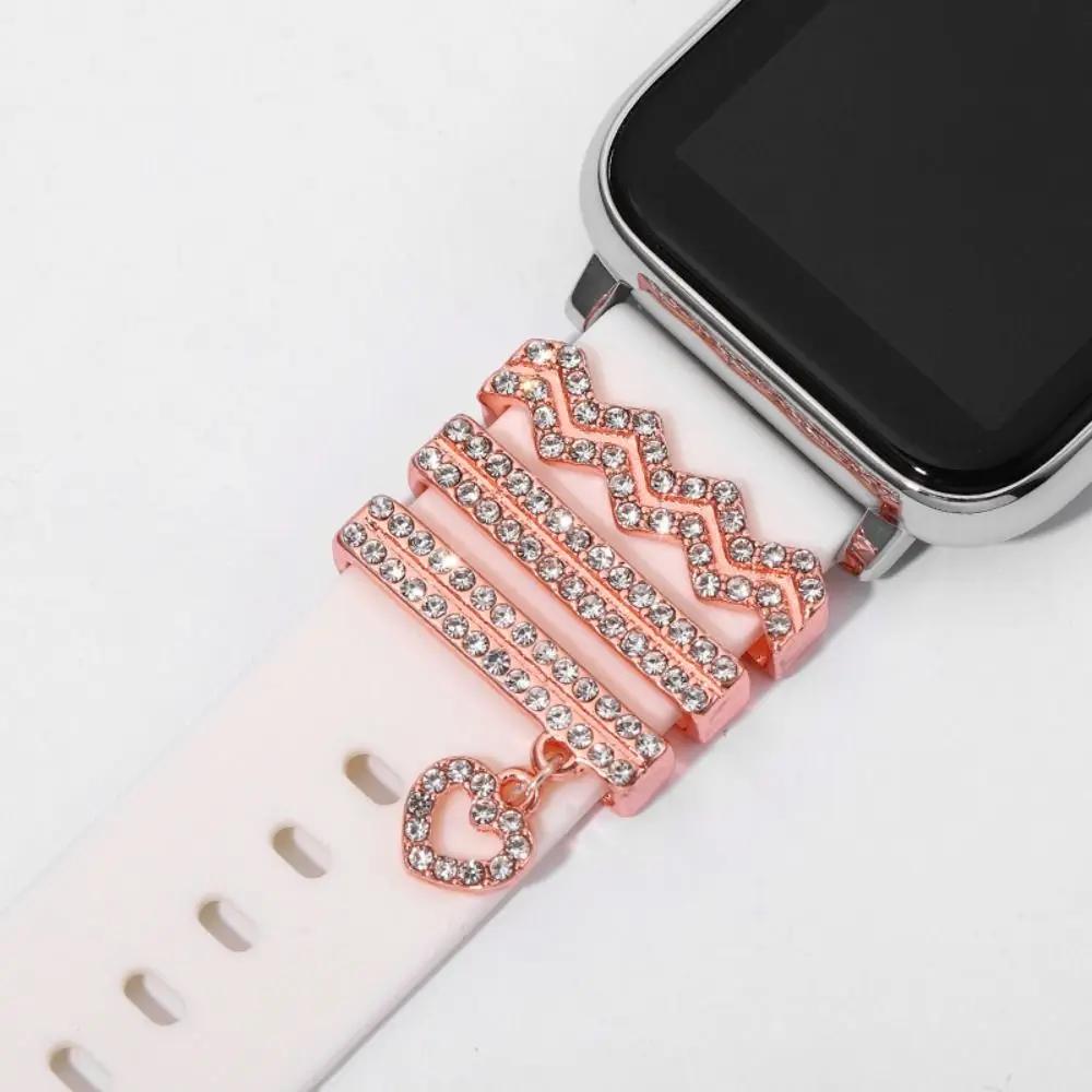 Новое Классическое Кольцо-Декорация Часы Водяные Брызги Для Apple Watch Модное Металлическое Кольцо с Алмазным Декором Для iwatch Аксессуар для Силиконового Ремешка