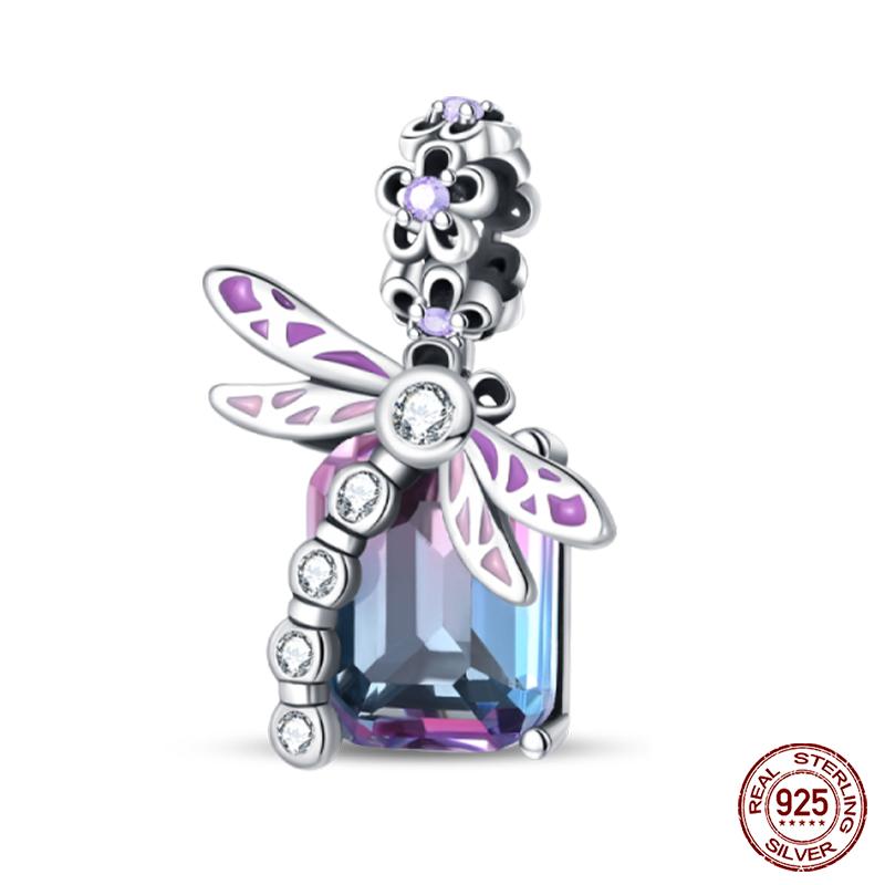 Новые 100% Медные Светящиеся в темноте Подвески-шармы с драгоценными камнями в форме сердца и бабочки, Подходят для оригинального браслета Qikaola, DIY, Ювелирные изделия на день рождения