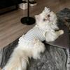 Breathable Pet Lace Skirt Thin Cat Checkered Clothes Casual Style Pet Dog Vest  Summer Season