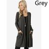 Cardigans Women Long Maxi Open Long Sleeve Top Jacket Collar Plain Ladies Cardigan Cotton Coat