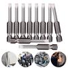 10pcs 50mm SL4 Hardness Magnetic Slotted Screwdriver Bits Set for Hand Drill