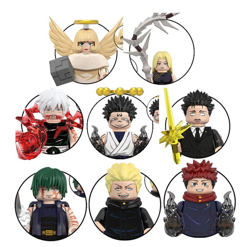 40pcs Jujutsu Kaisen Building Blocks Itadori Yuji Gojo Satoru Ryomen Mini Action Figure Accessories Christmas Gift for Kids