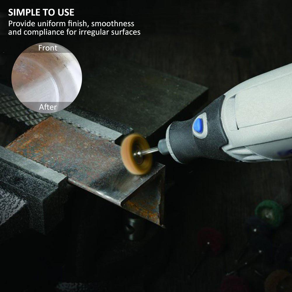 100pcs Mini Drill Bit Nylon Abrasive Brush Buffing Wheel Rotary Tools Dremel Rotary Hand Tool Accessories Set Rust Remover