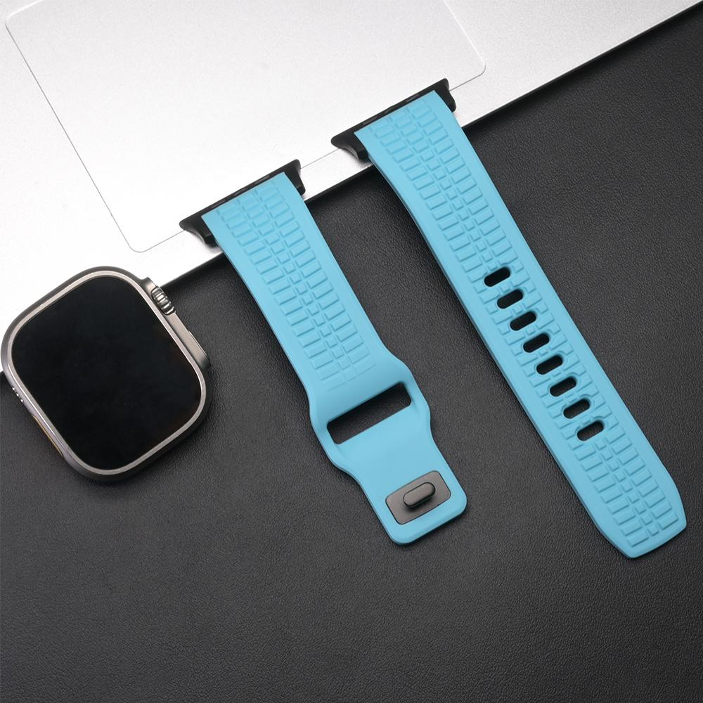 Ультра силиконовый ремешок для Apple Watch Ultra 3 2 Серии 11 10 9 8 7 Se 6 Мужской спортивный ремешок для Iwatch 49мм 46мм 44мм 45мм Регулируемый