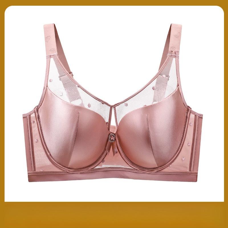 Soft Steel Ribbed Smooth Bra Women's Plus-size Seamless Underwear Women's Strapless Anti-glare Back-gathering Bra