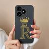 Чехол для Tecno Itel A70 Роскошный узор с короной и буквами Жидкий силикон Задняя крышка для ItelA70 A 70 Новый дизайн Продвинутое ощущение Оболочка