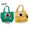 Small Animal Travel Carrier Canvas Cat Purse, Front & Side Head Hole, Plush Bear Puppy Outdoor Pet Carrying Purse Tote, Portable Shoulder Bag