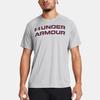 Under Armour Футболка с логотипом в стиле ретро, быстросохнущая, дышащая, с круглым вырезом, мужская, серебристая 1377142-012