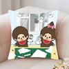 Cartoon Animation MMonchhichi Pillow Case Fashion Square Pillowcase Bedroom Sofa Room Ins Decoration Leisure