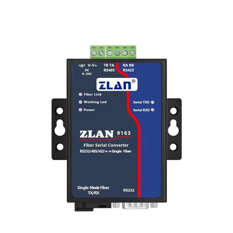 Промышленный волоконно-оптический преобразователь ZLAN RS232/RS422/RS485