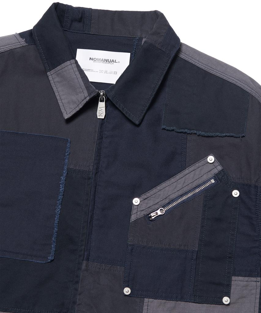 Nomanual Multi Panel Work Jacket - Washed Navy