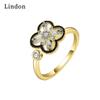 Классическое кольцо Lindon из медного сплава с цирконием, женские ювелирные изделия, свадебный подарок для вечеринки
