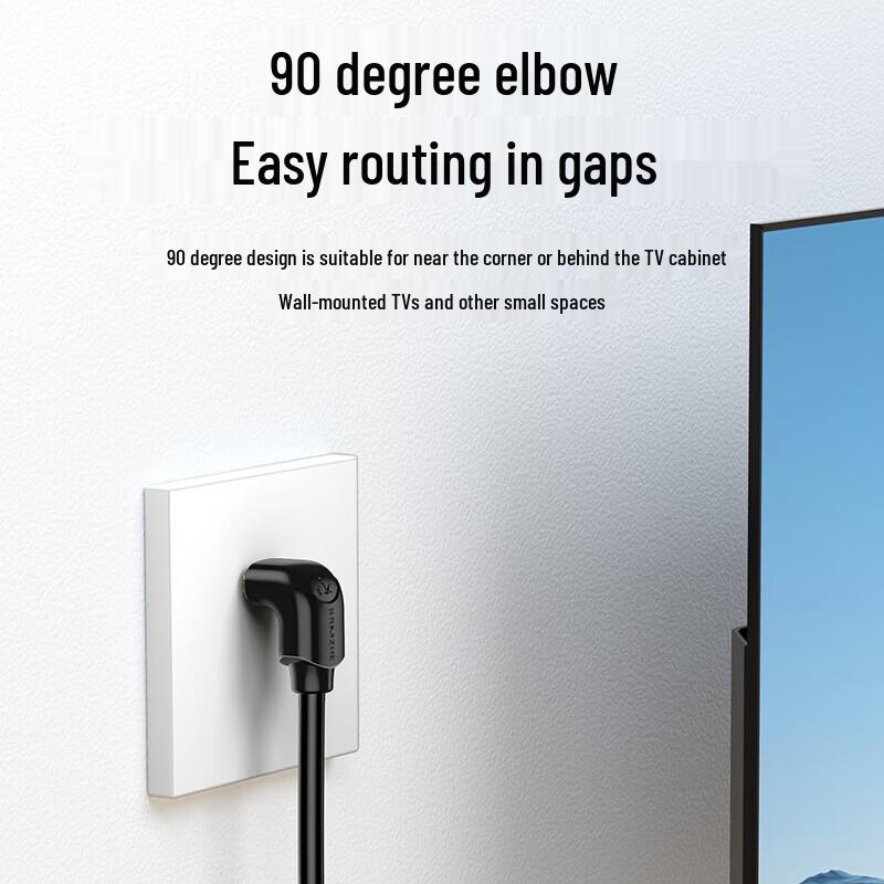 Shanze 4K 3D HDMI Cable with 90-Degree Connector