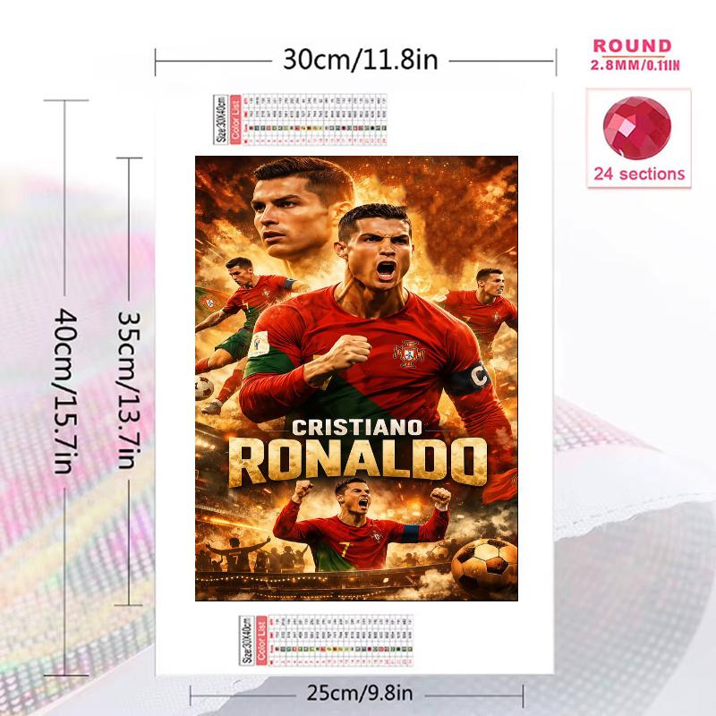Cr7 Cristiano Ronaldo 100% Round Full Drill 5D DIY Diamond Painting Embroidery Cross Stitch Rhinestone Decor