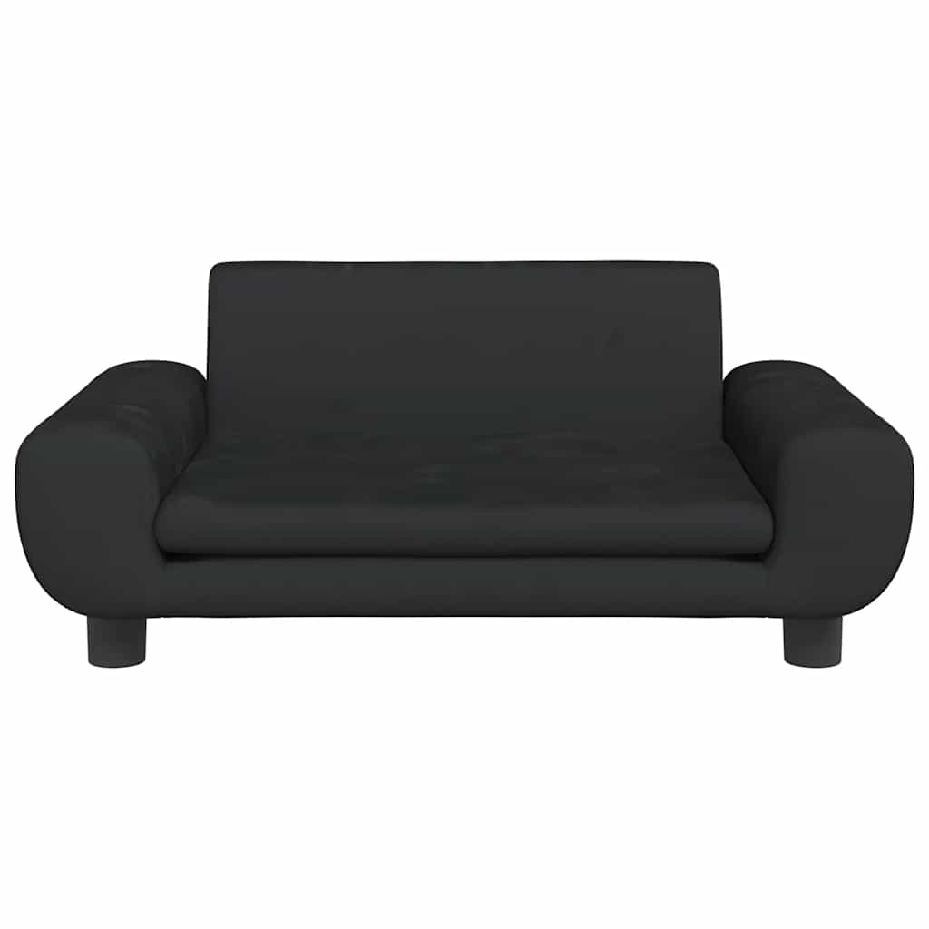 Kids Sofa Black 70x45x33 cm Velvet