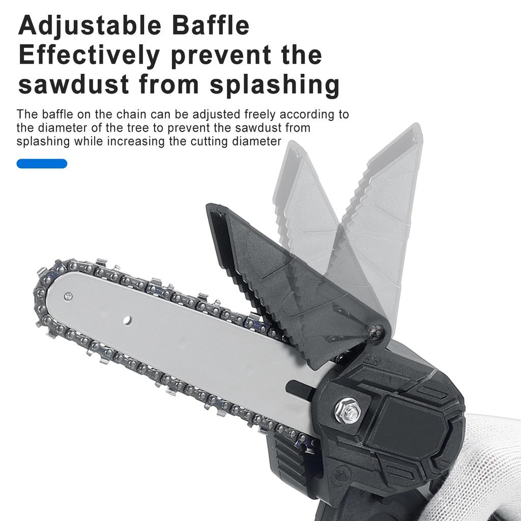 Мини-электрическая пила, бензопила для обрезки деревьев, 6 дюймов, 3000 Вт, портативная пила для обрезки ветвей, садовый инструмент для обрезки деревьев, деревообрабатывающий резак