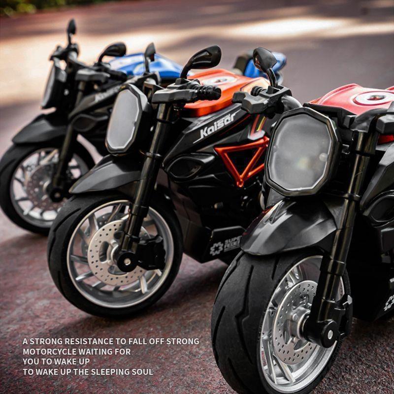 Мечтательная модель мотоцикла из сплава 1:12 со звуковыми и световыми эффектами - Игрушка с инерционным механизмом для детей