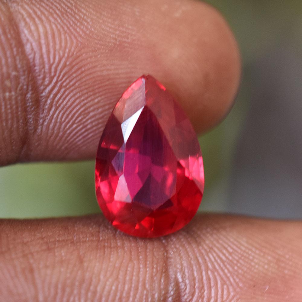 14x9mm Pear Cut Natural Red Ruby Loose Gemstone For Jewelry Making