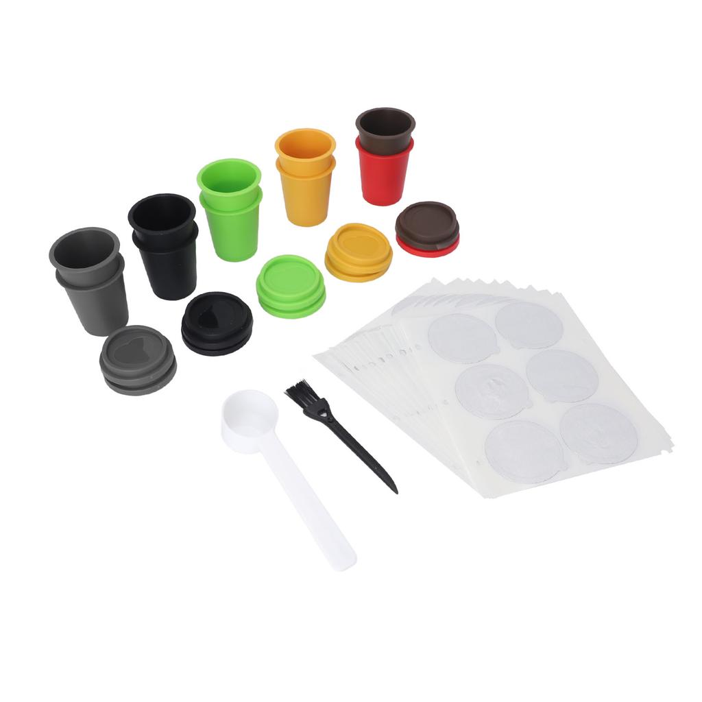 10 шт. Одноразовые кофейные капсулы с запаянным дном из алюминиевой фольги, заполненные кофе, для кофемашины