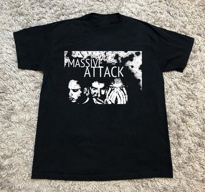 Коллекция Музыкальная группа Massive Attack Подарок Фанаты Черная Все размеры Футболка AE407 Унисекс Футболка