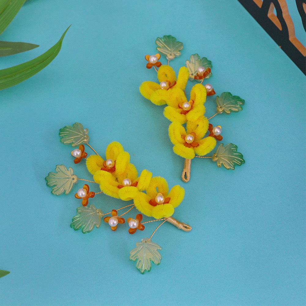 Заколки для волос в виде цветка, вилки, китайские аксессуары для волос ханьфу для женщин, вилка-шпилька ручной работы, винтажные свадебные украшения для волос в стиле ретро, короны для девочек и женщин