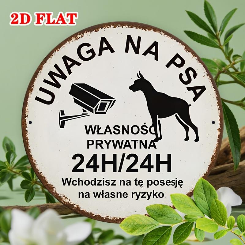 Знак Предупреждения D Flat Винтажный Польский Подходит для Осторожно, Собака Частная Собственность Круглый Металлический Настенный Декор с Иконкой Камеры Делай